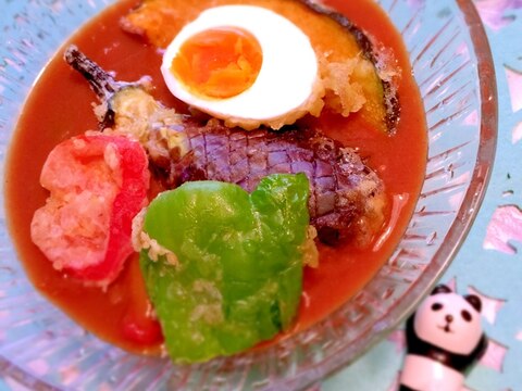 夏野菜の冷やしトマトカレーうどん